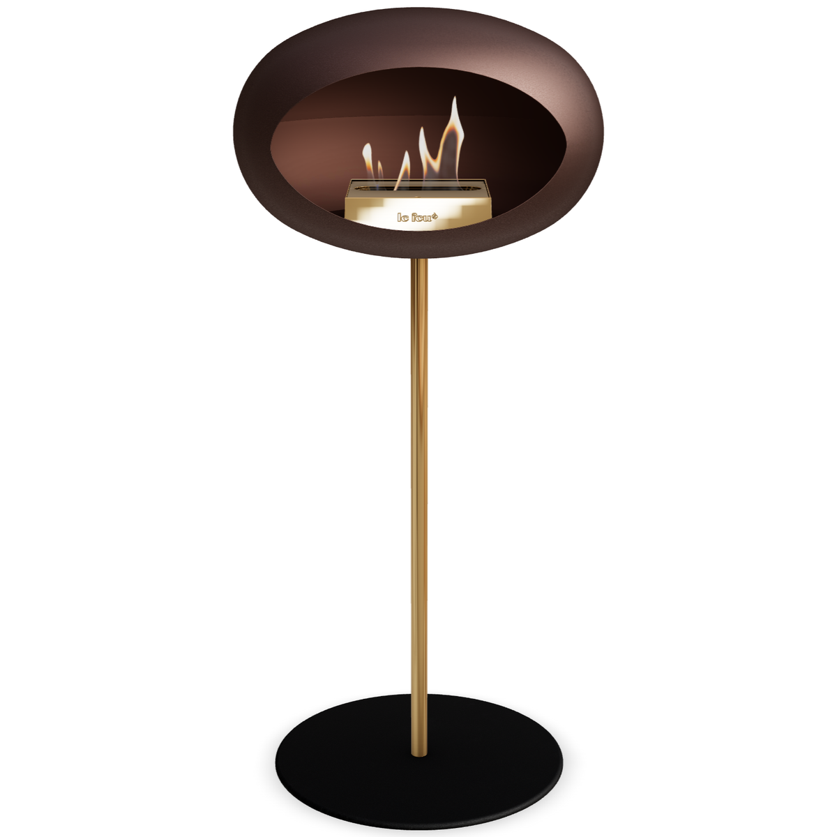 Ground Steel High Mocca Bio Fireplace