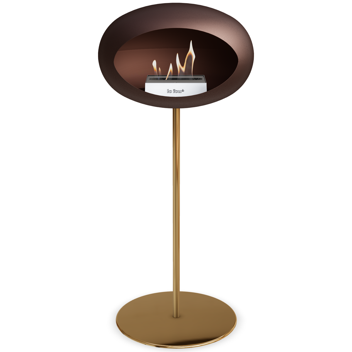 Ground Steel High Mocca Bio Fireplace