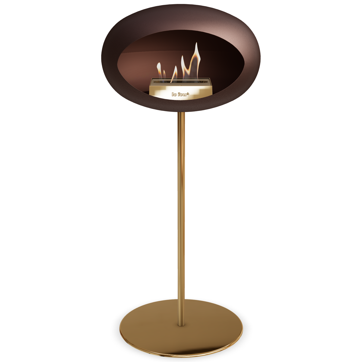 Ground Steel High Mocca Bio Fireplace