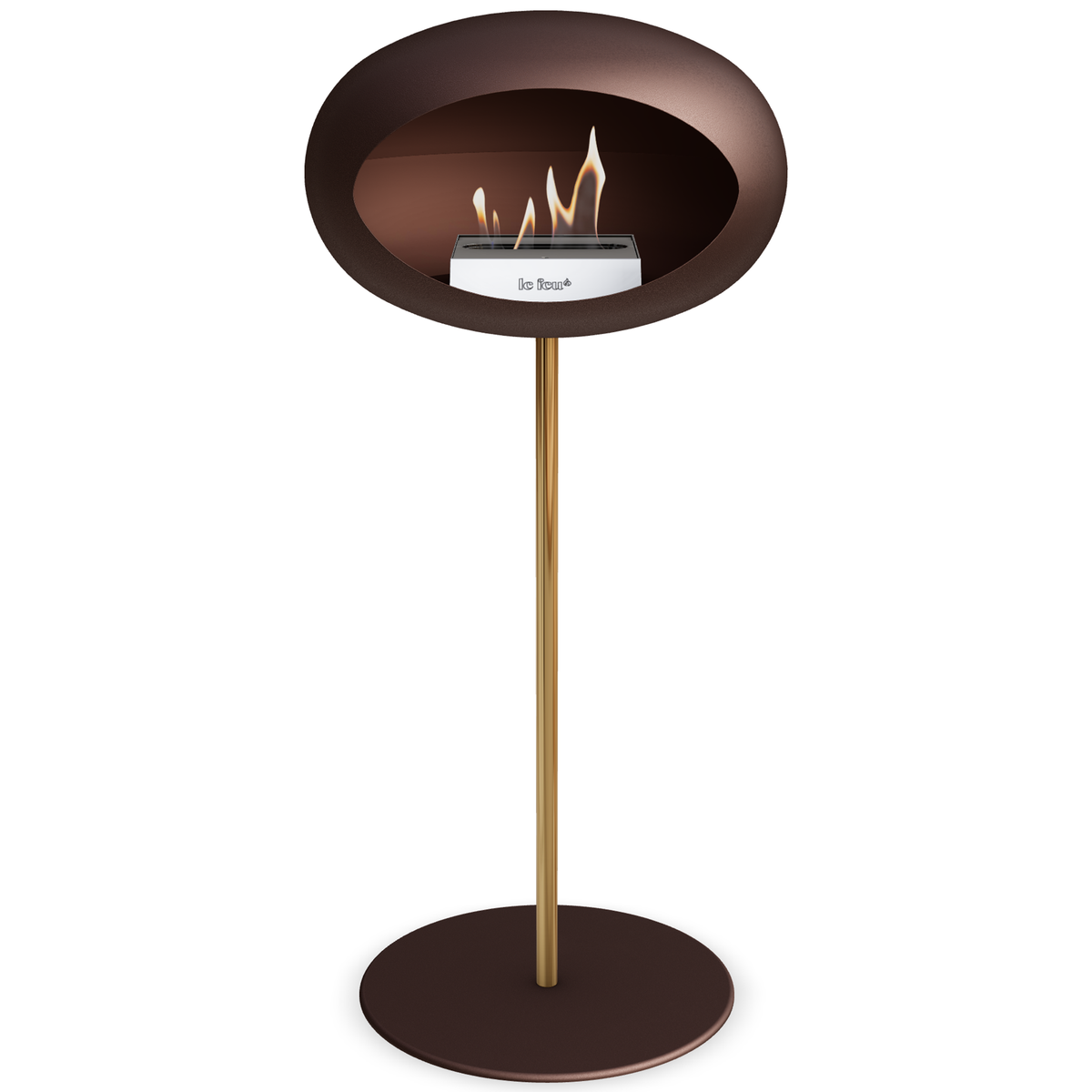 Ground Steel High Mocca Bio Fireplace