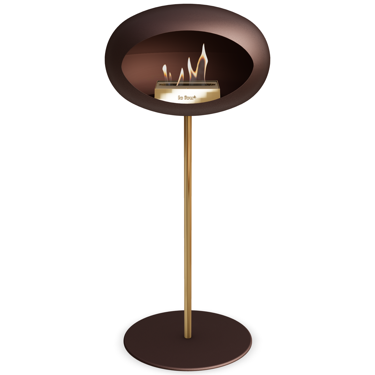 Ground Steel High Mocca Bio Fireplace