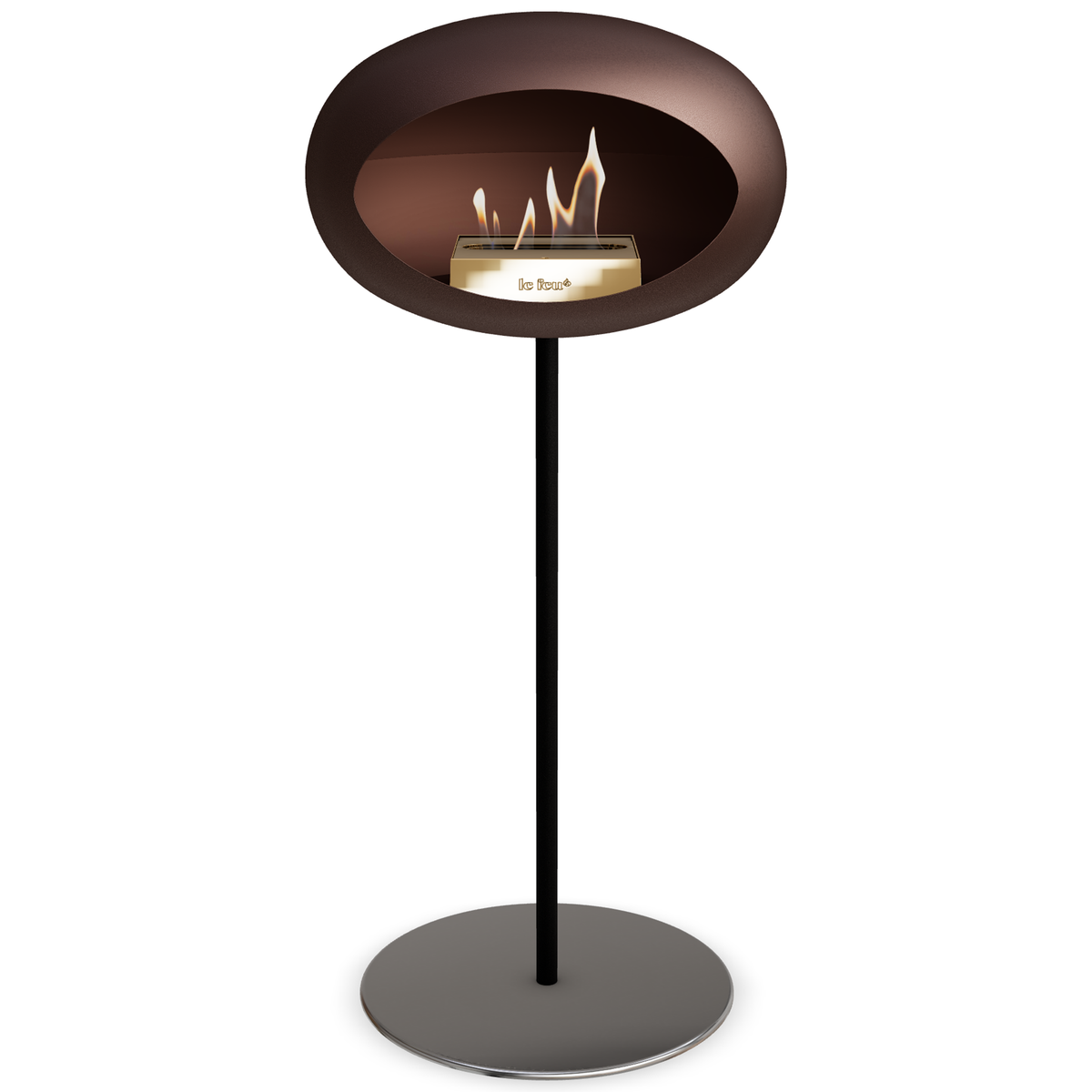 Ground Steel High Mocca Bio Fireplace