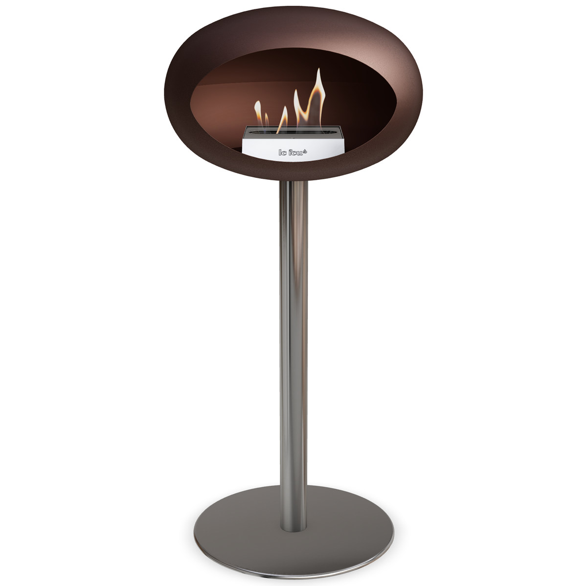 Ground Steel High Mocca Bio Fireplace