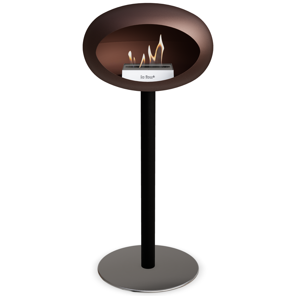 Ground Steel High Mocca Bio Fireplace