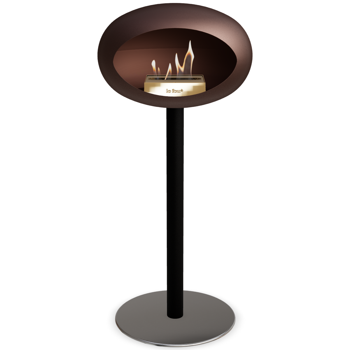 Ground Steel High Mocca Bio Fireplace