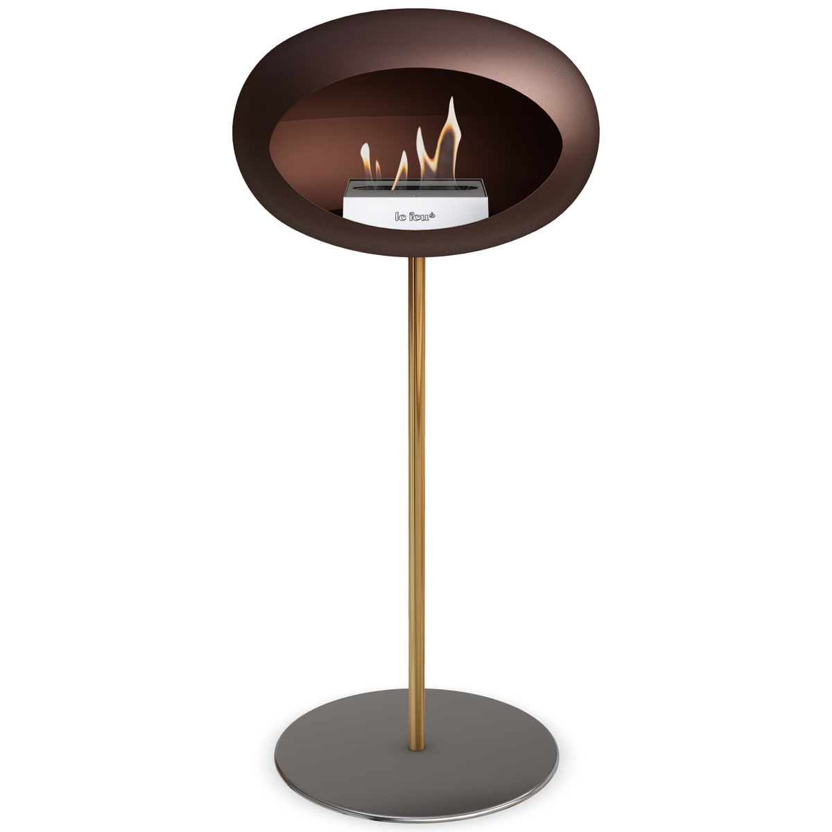 Ground Steel High Mocca Bio Fireplace