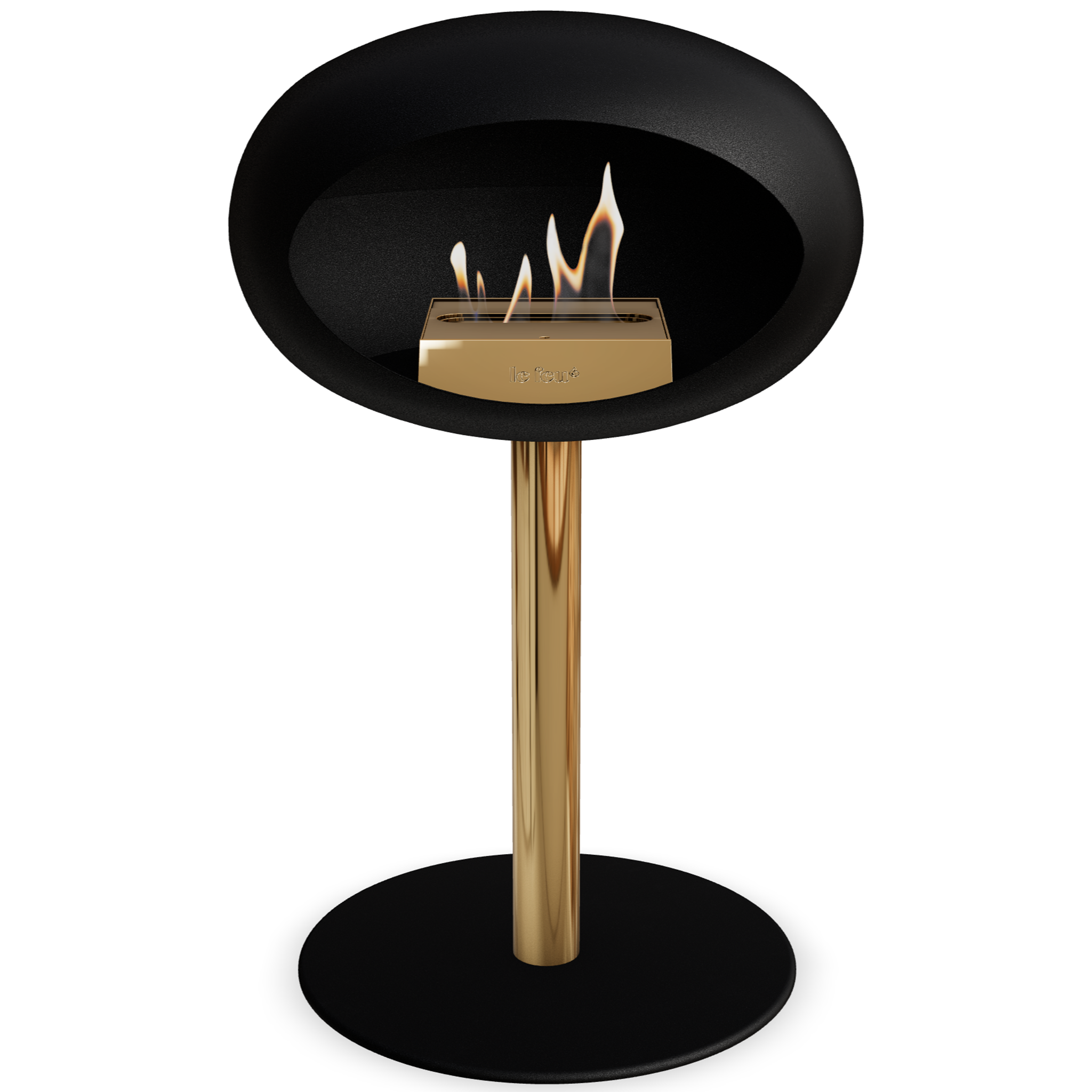 Ground Steel Low Black Bio Fireplace