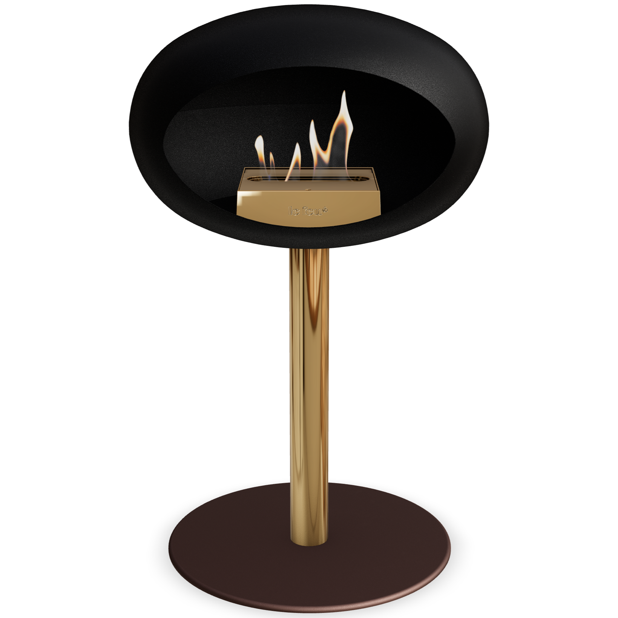 Ground Steel Low Black Bio Fireplace