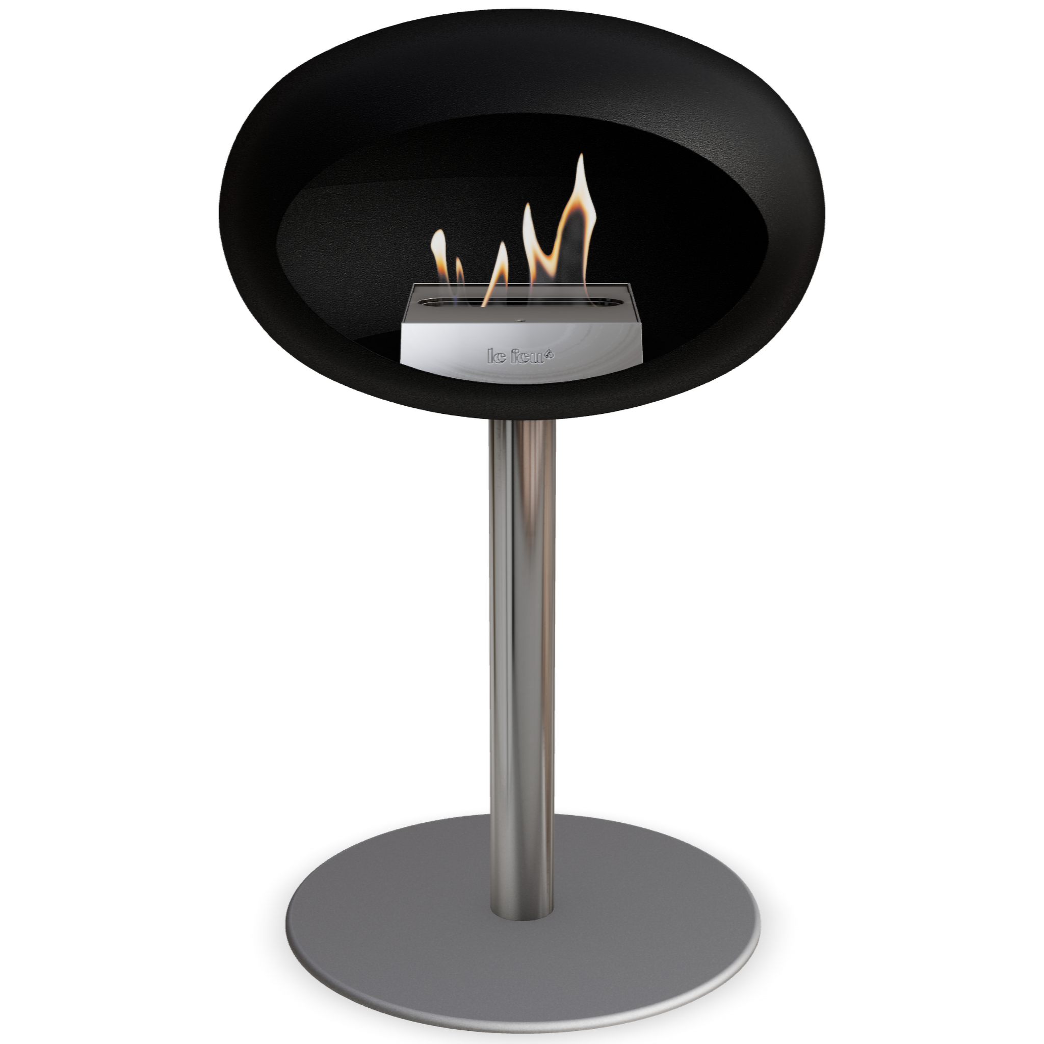 Ground Steel Low Black Bio Fireplace