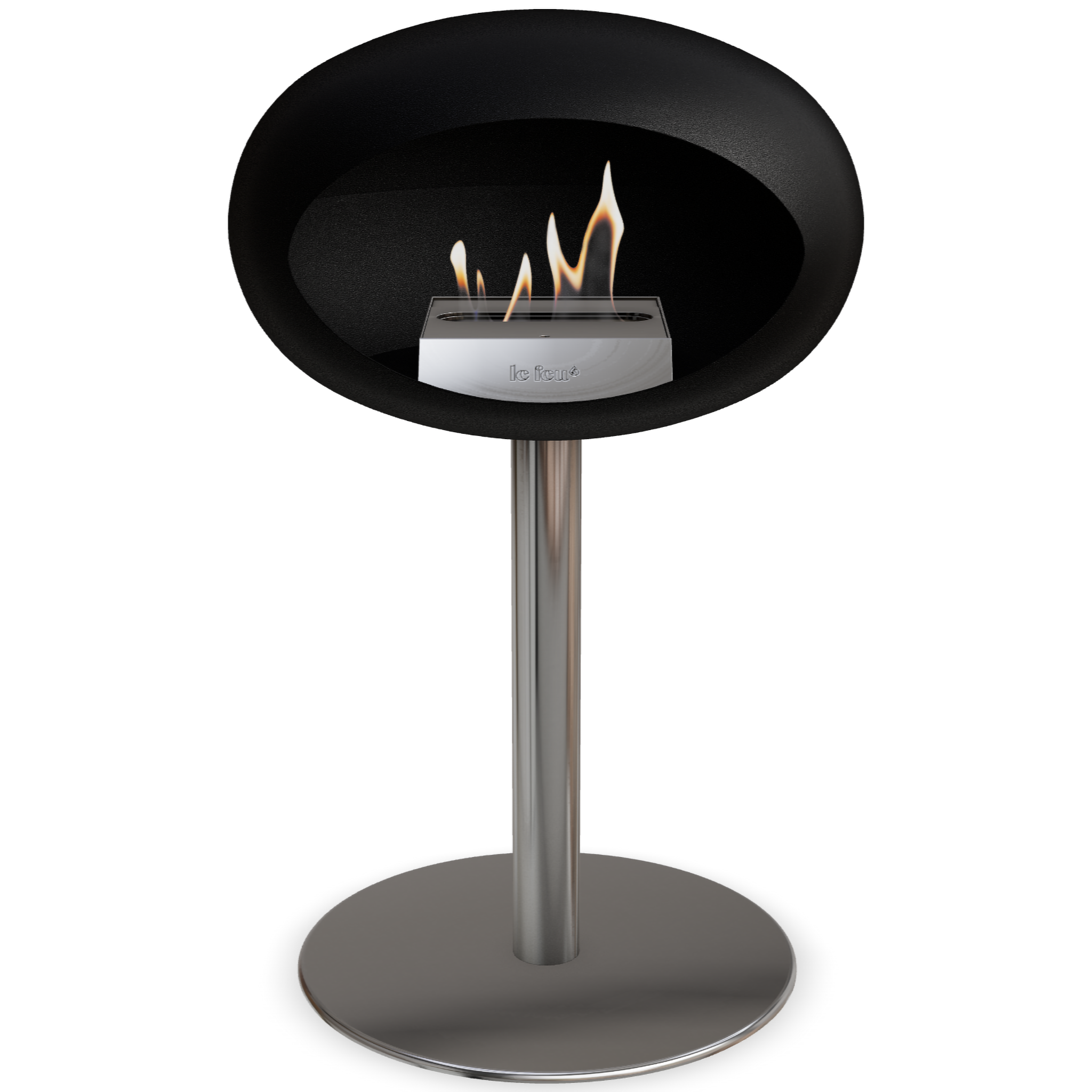 Ground Steel Low Black Bio Fireplace