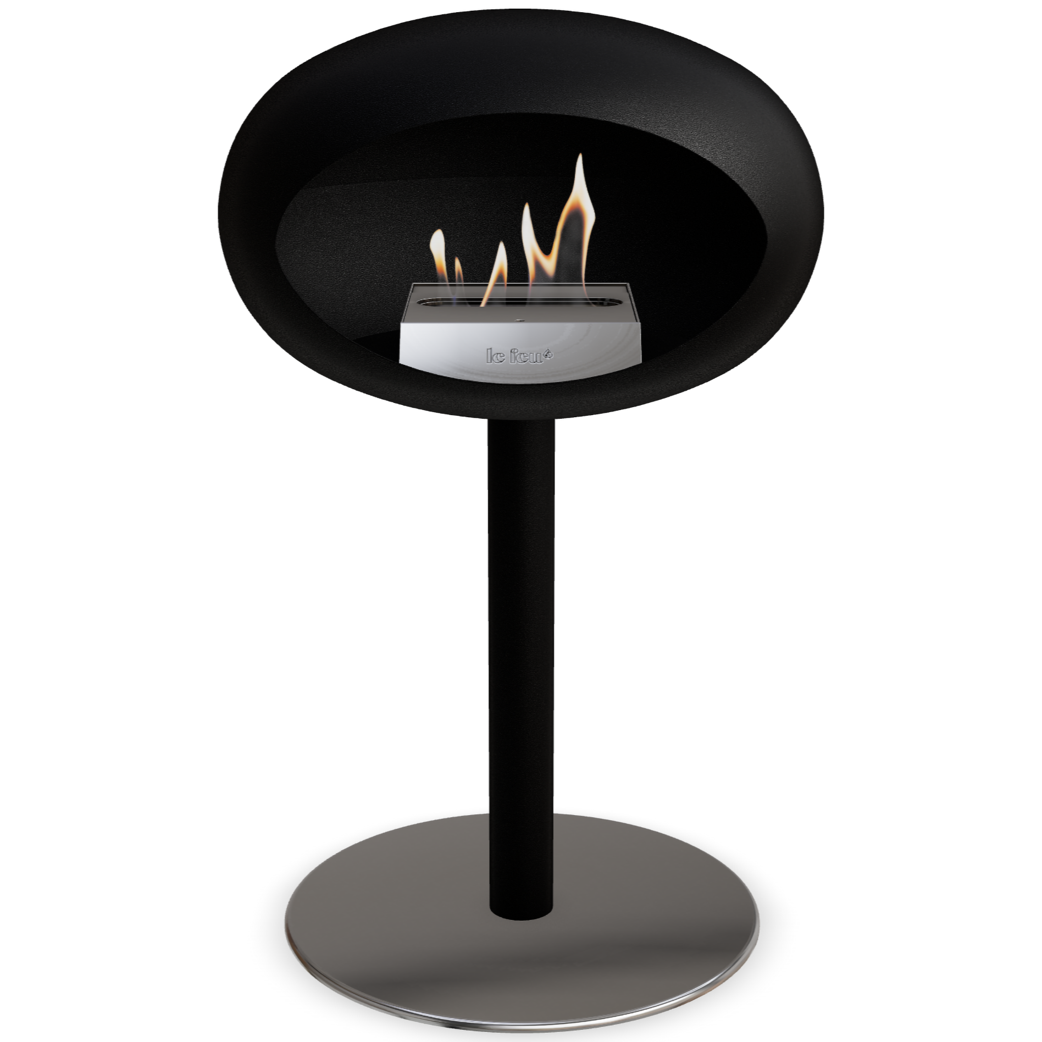 Ground Steel Low Black Bio Fireplace