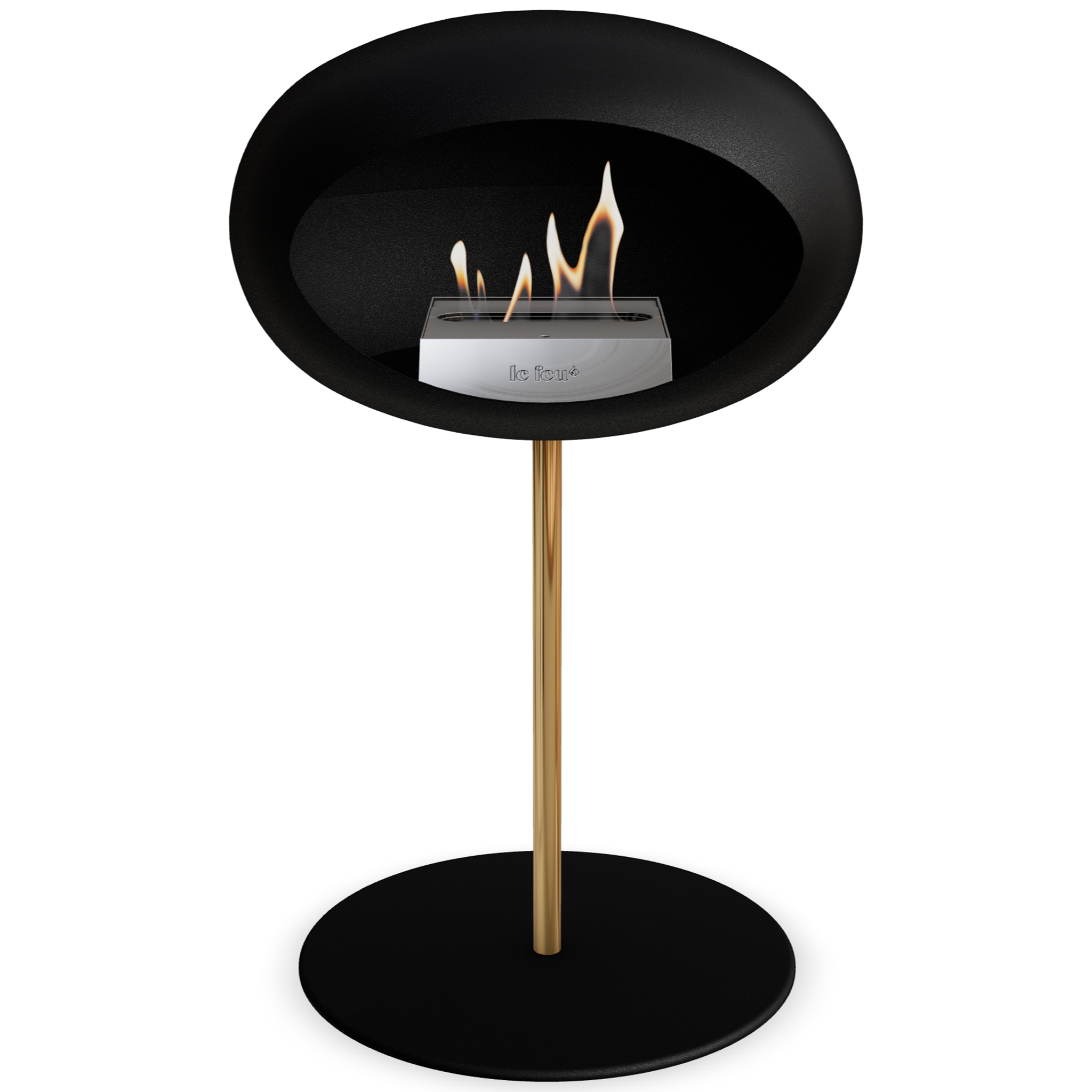 Ground Steel Low Black Bio Fireplace