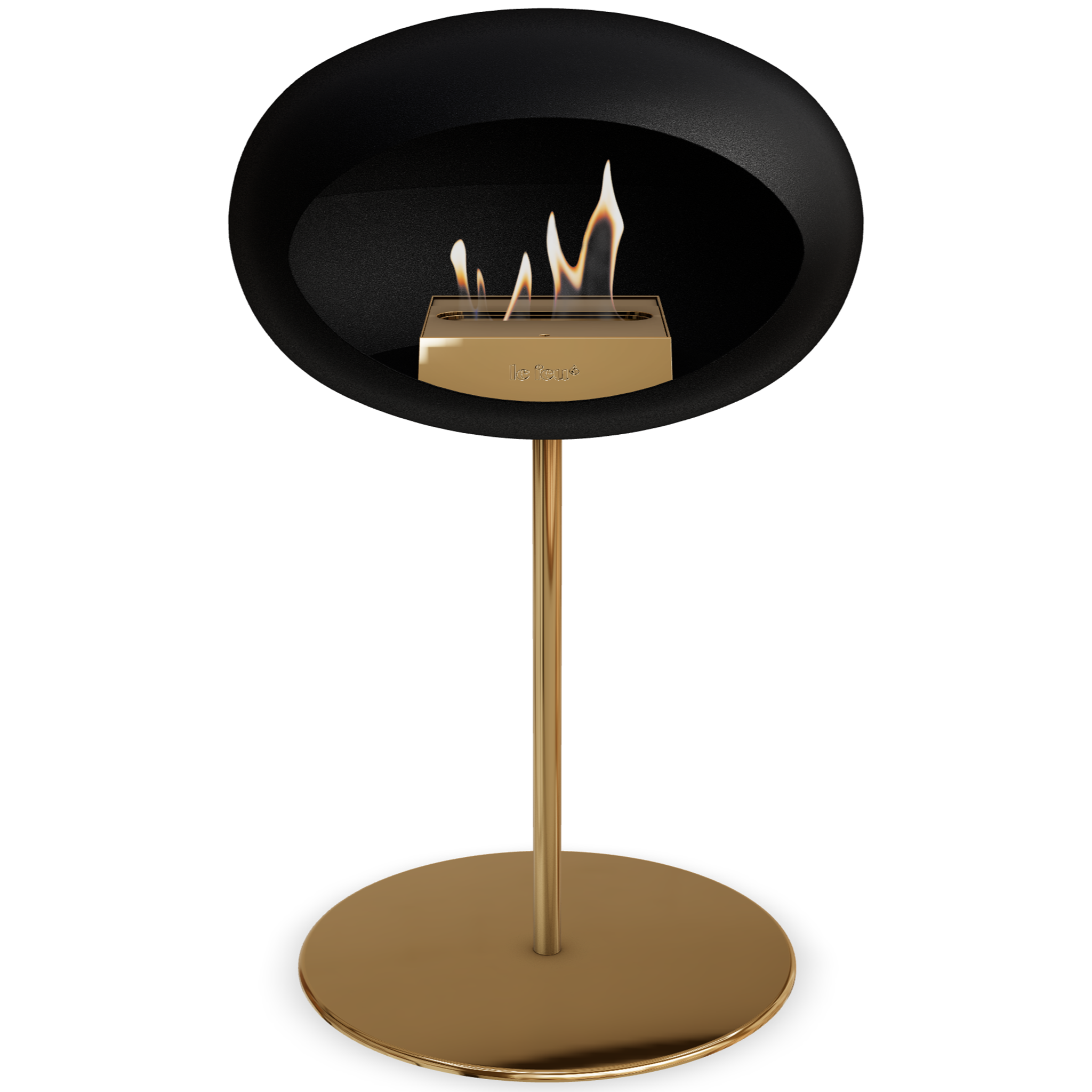 Ground Steel Low Black Bio Fireplace