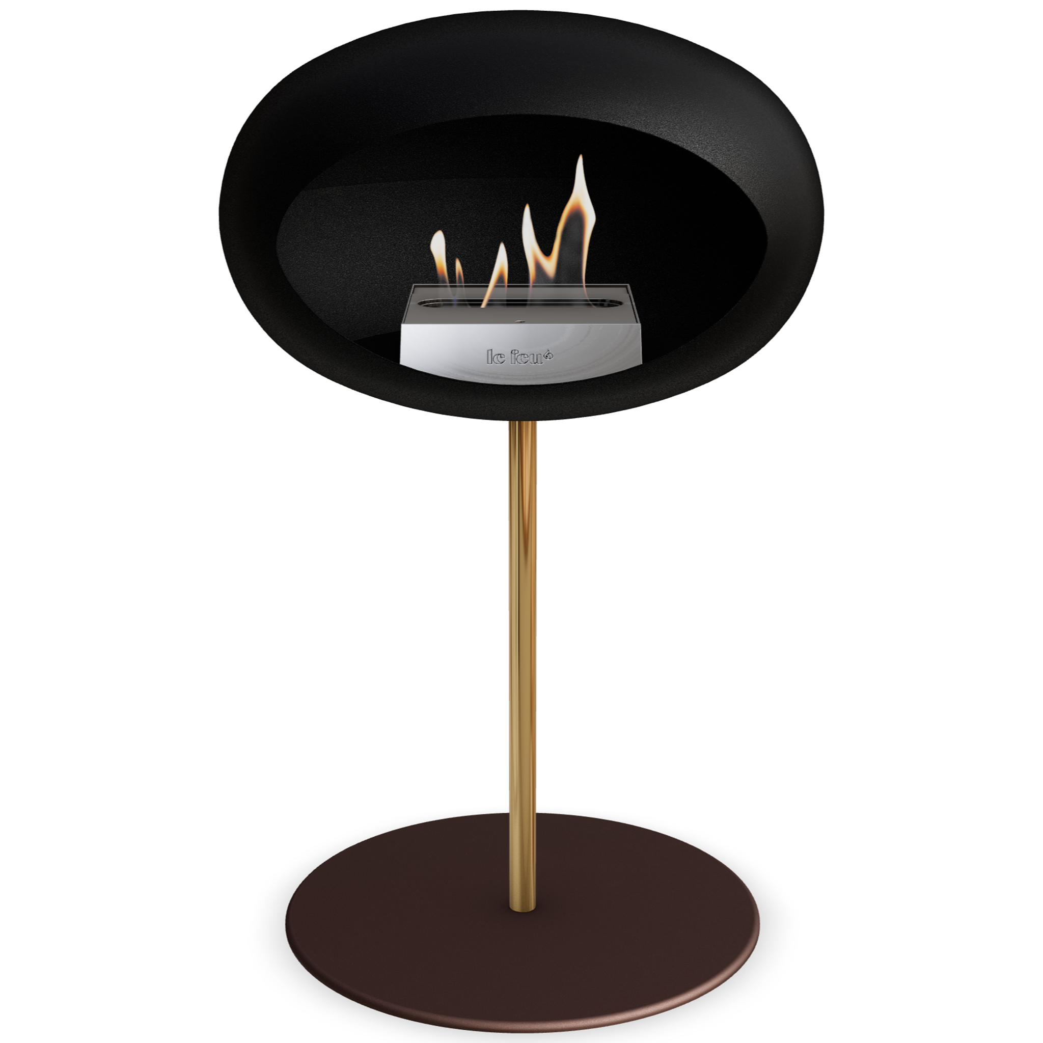 Ground Steel Low Black Bio Fireplace