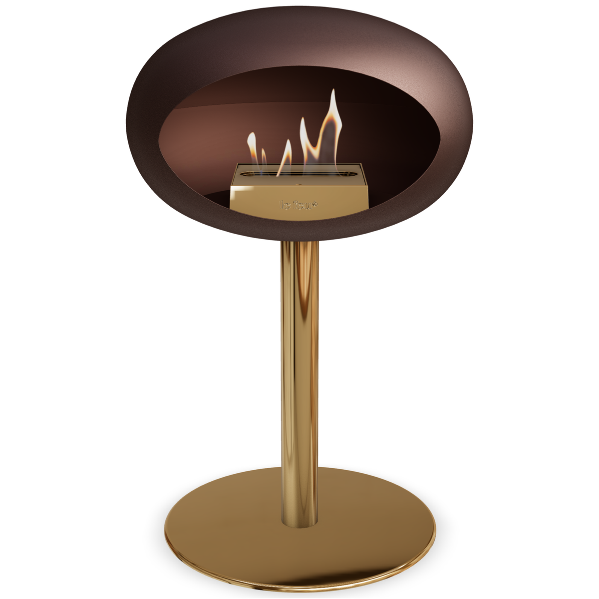 Ground Steel Low Mocca Bio Fireplace