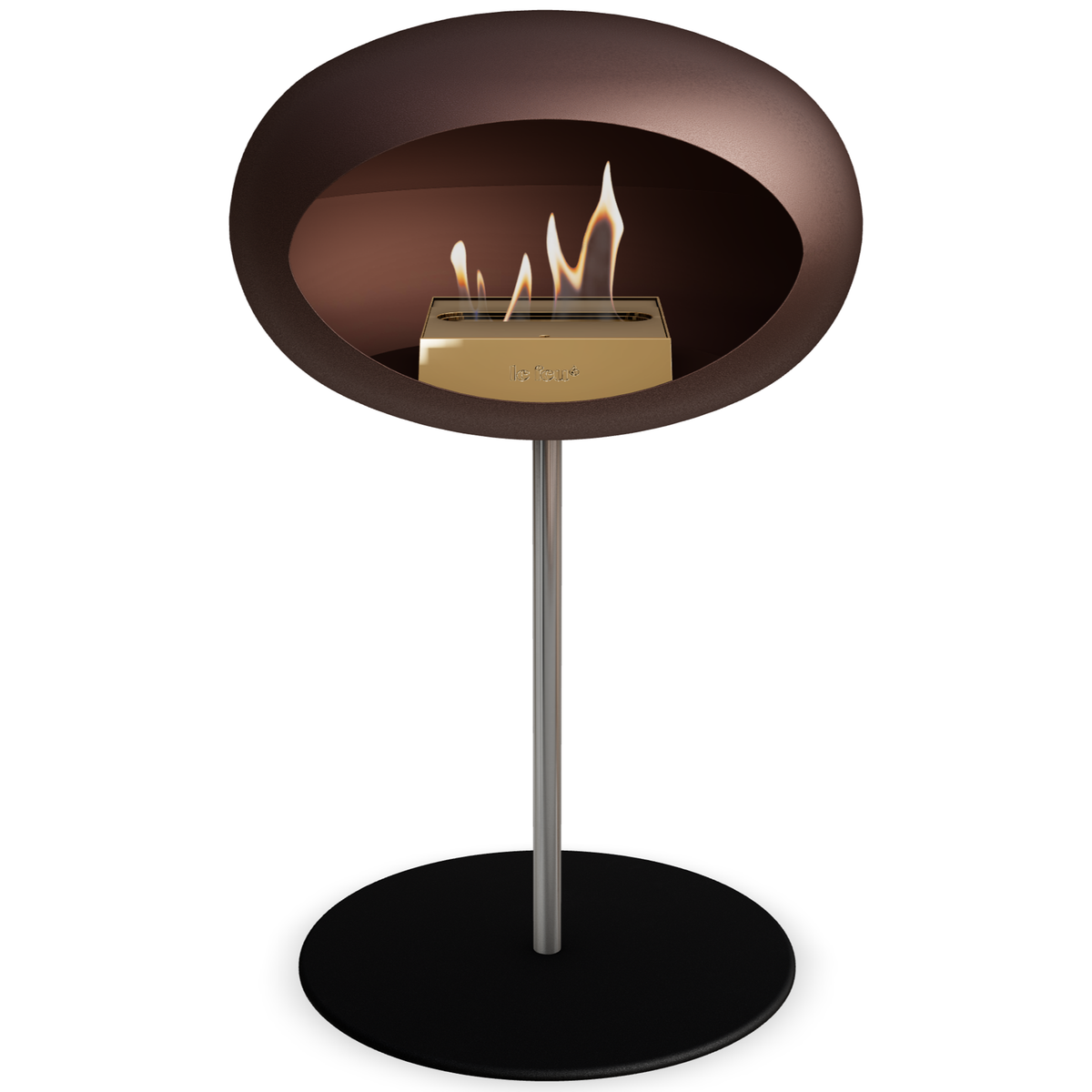 Ground Steel Low Mocca Bio Fireplace