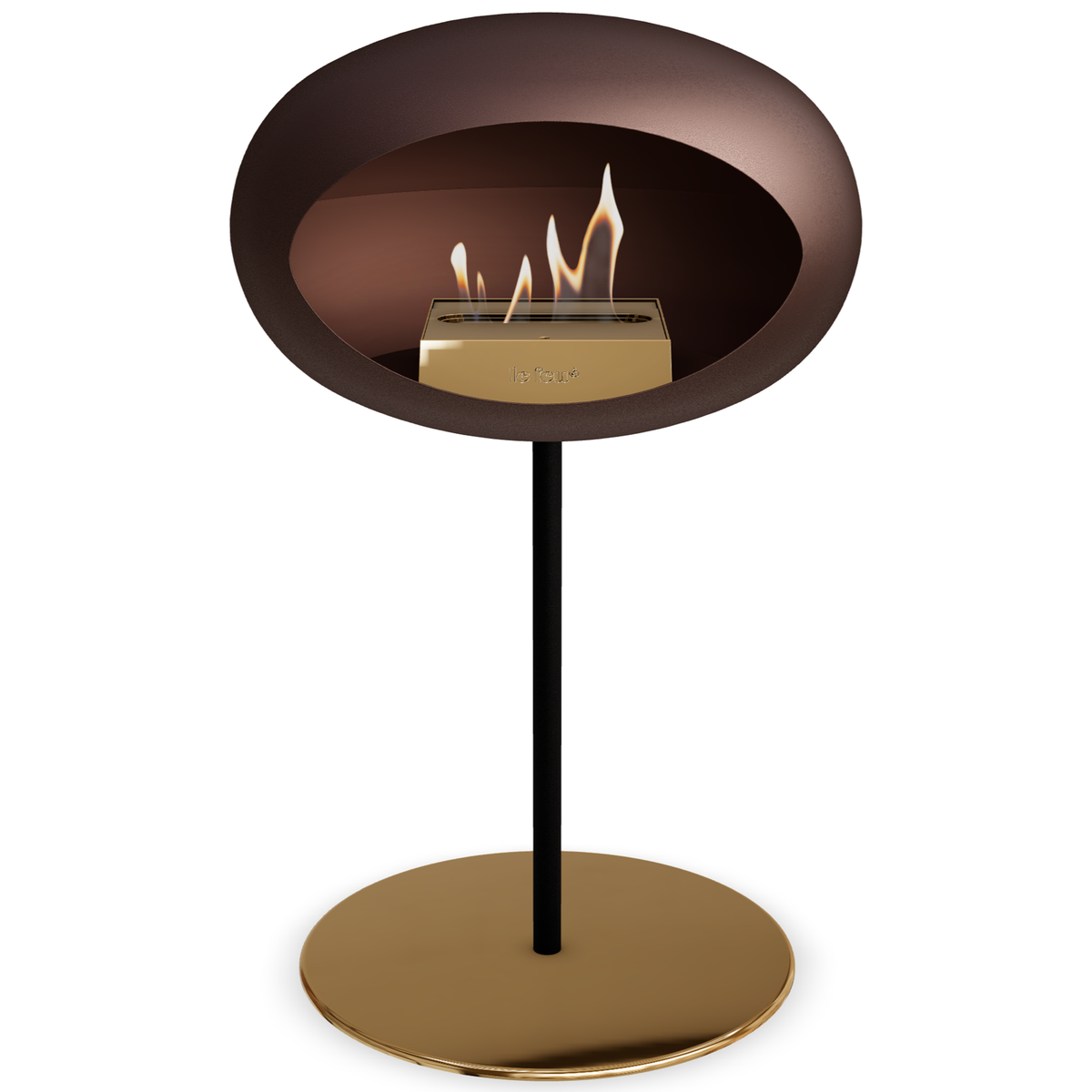 Ground Steel Low Mocca Bio Fireplace
