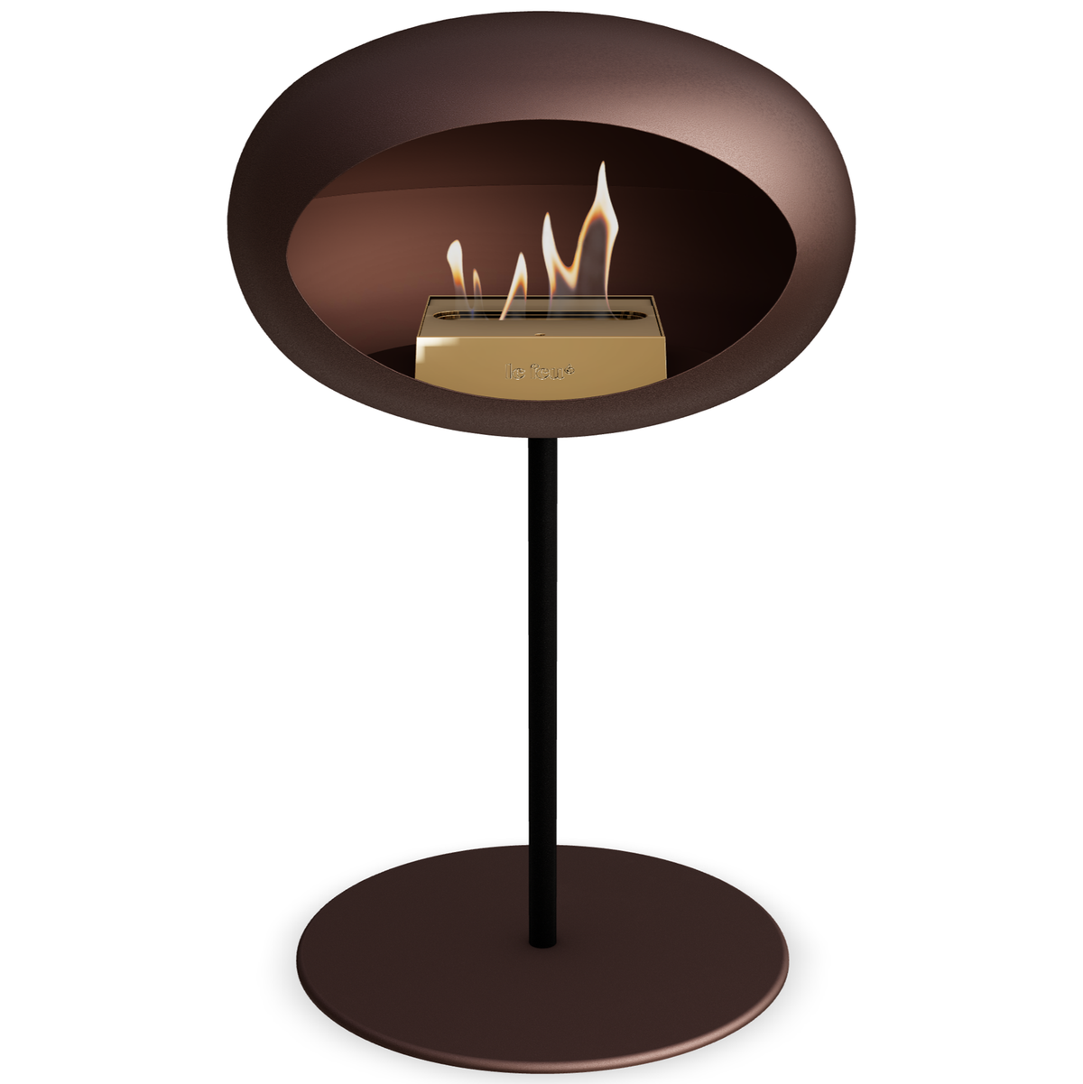 Ground Steel Low Mocca Bio Fireplace