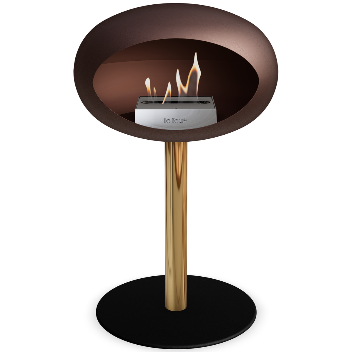 Ground Steel Low Mocca Bio Fireplace