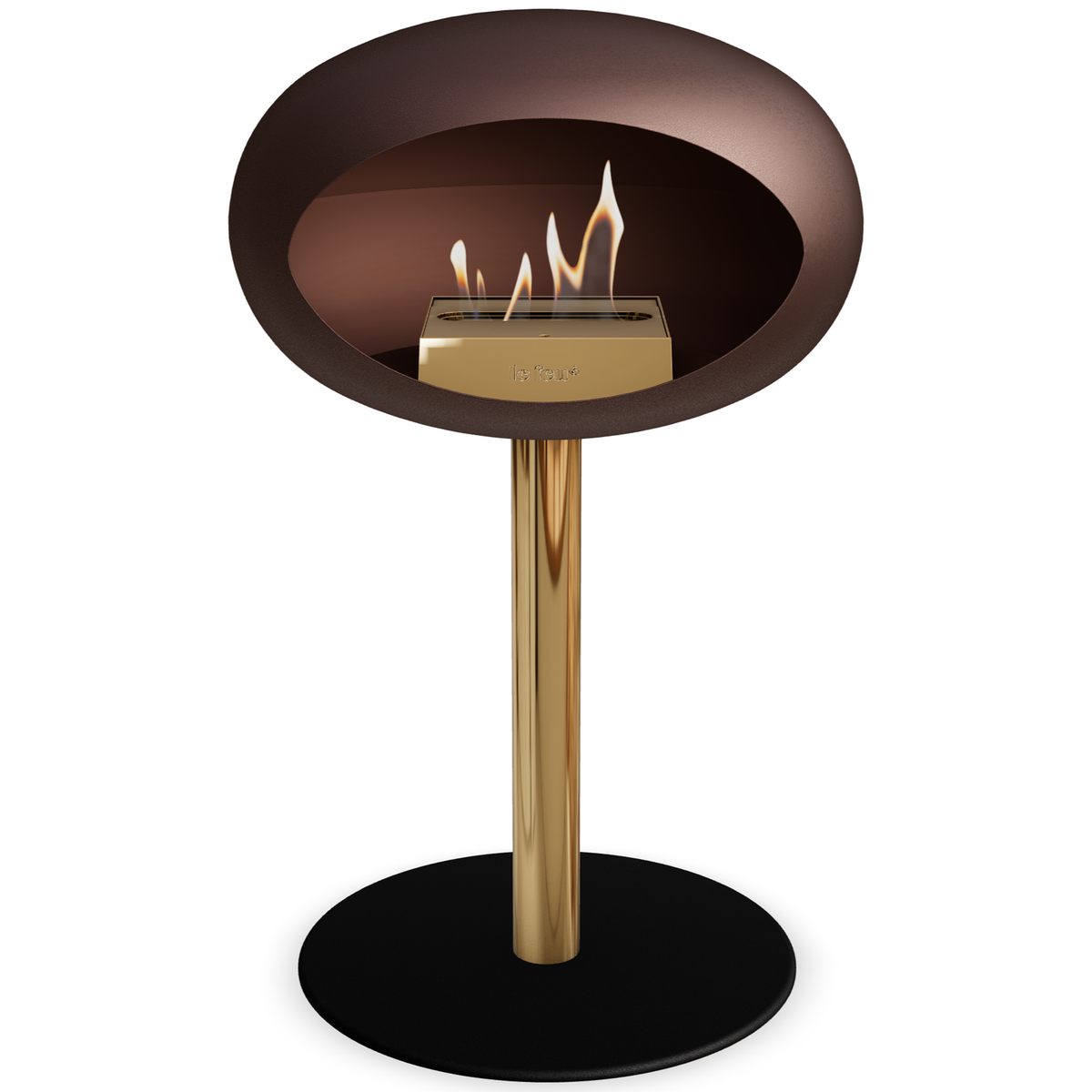 Ground Steel Low Mocca Bio Fireplace
