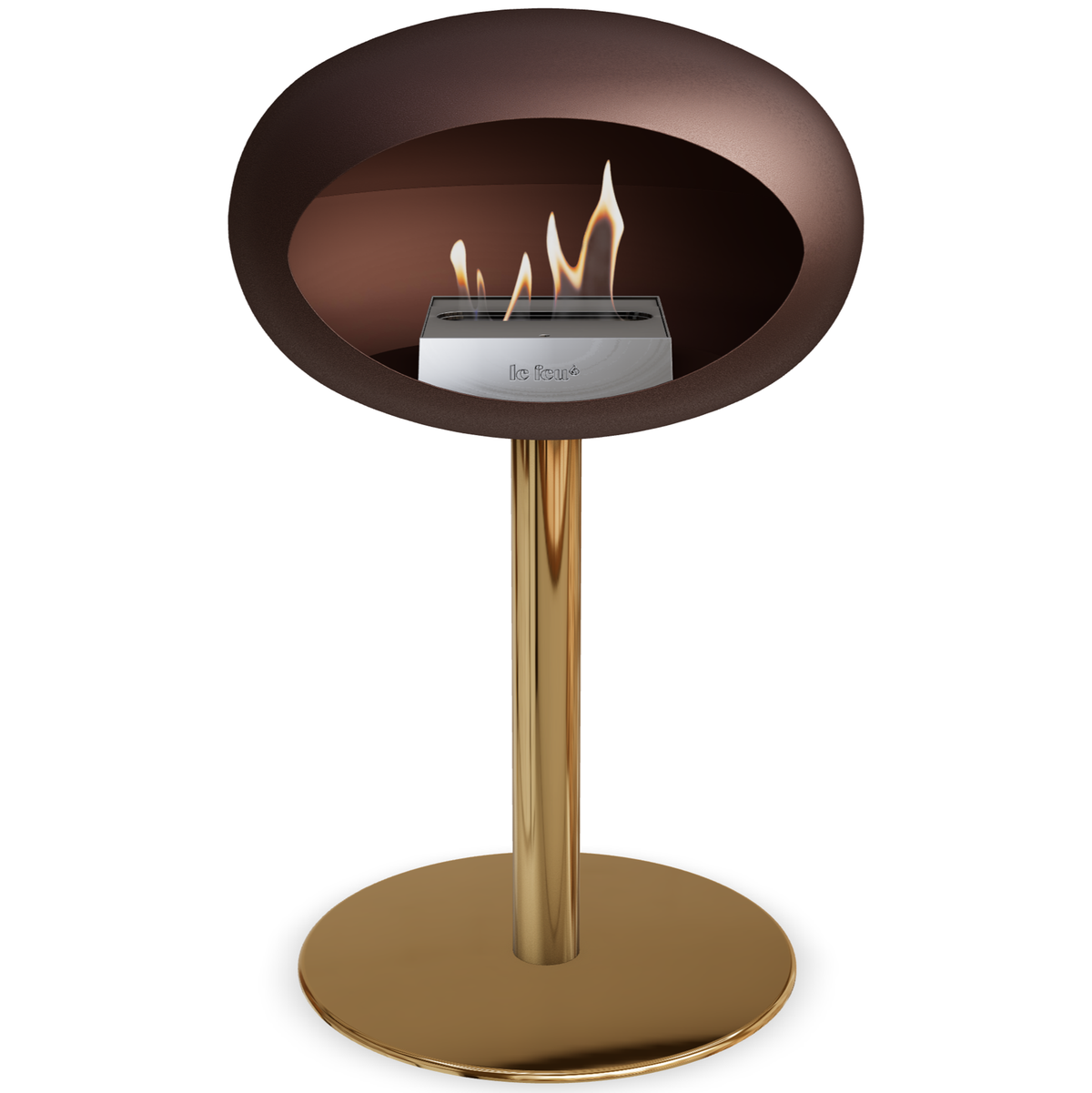 Ground Steel Low Mocca Bio Fireplace