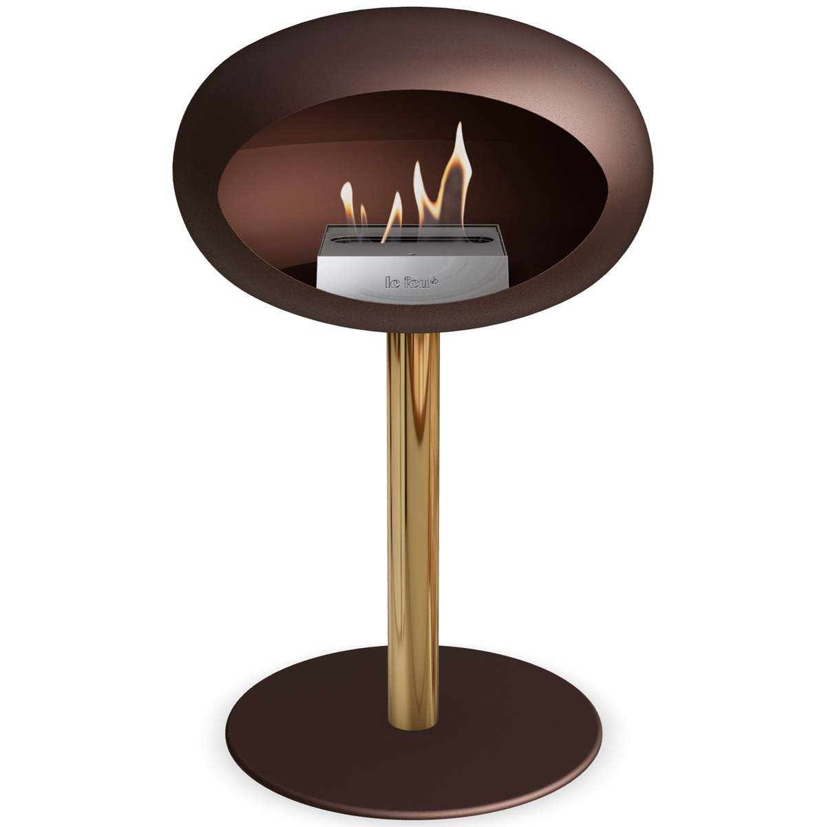 Ground Steel Low Mocca Bio Fireplace