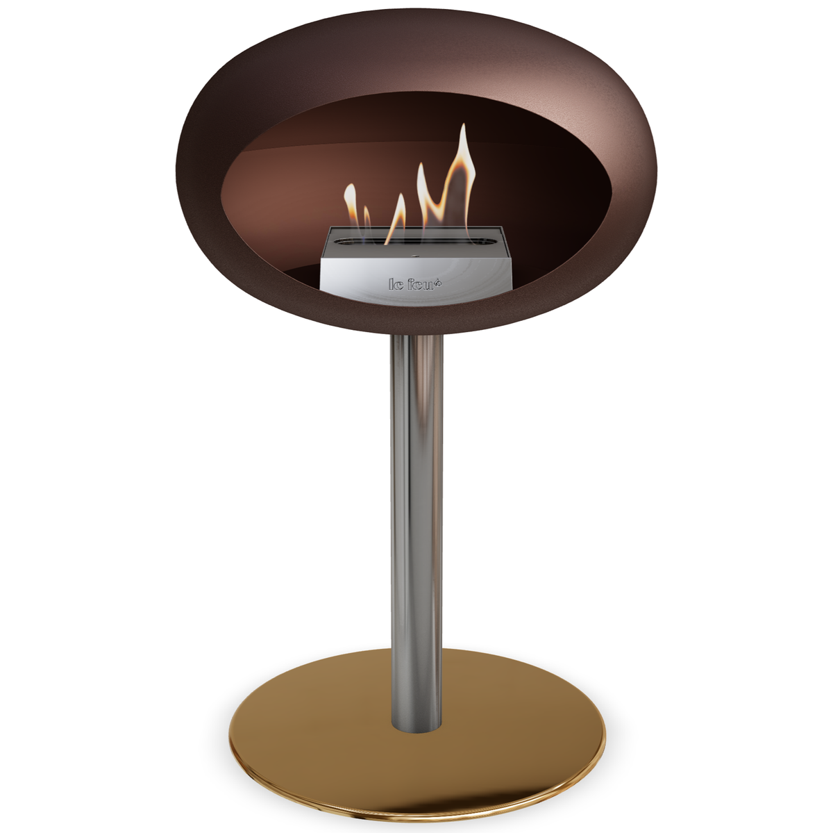 Ground Steel Low Mocca Bio Fireplace