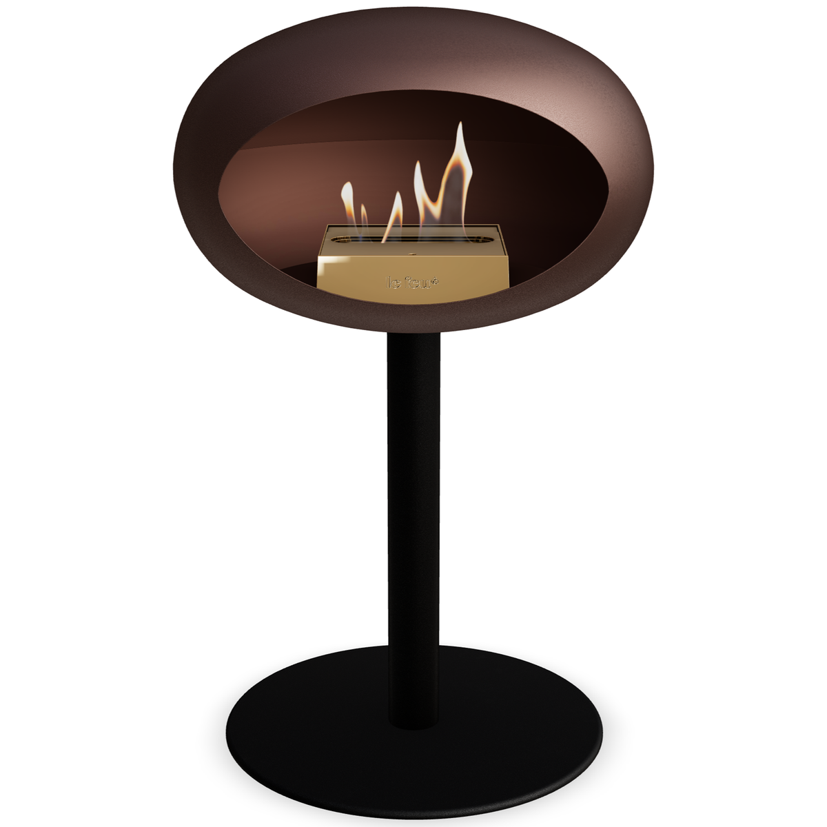 Ground Steel Low Mocca Bio Fireplace