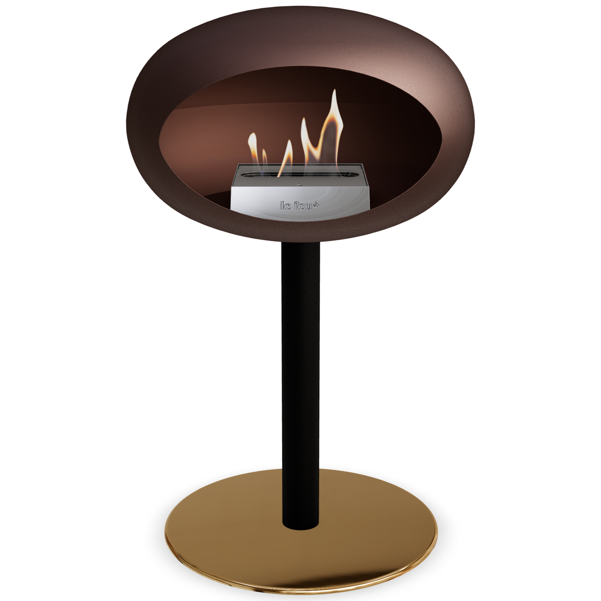 Ground Steel Low Mocca Bio Fireplace