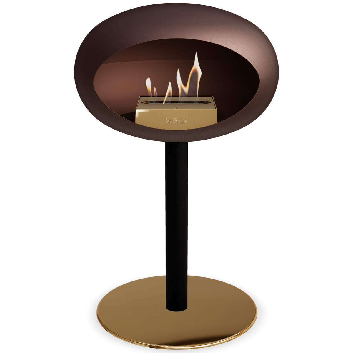 Ground Steel Low Mocca Bio Fireplace