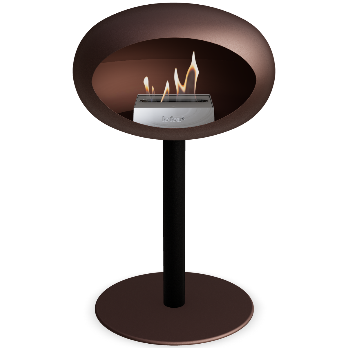 Ground Steel Low Mocca Bio Fireplace