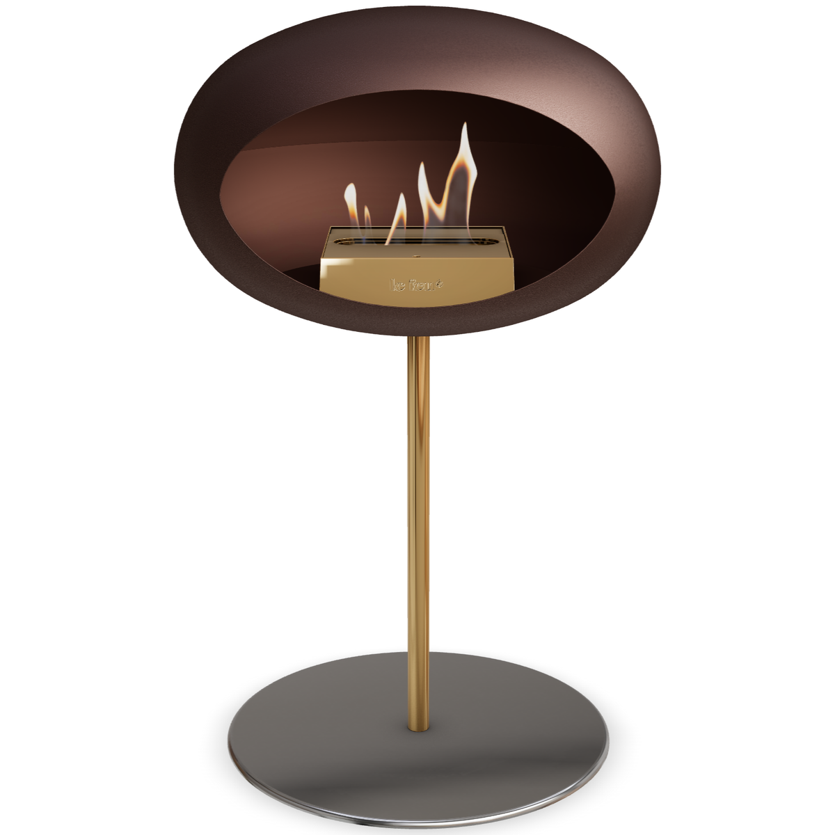 Ground Steel Low Mocca Bio Fireplace