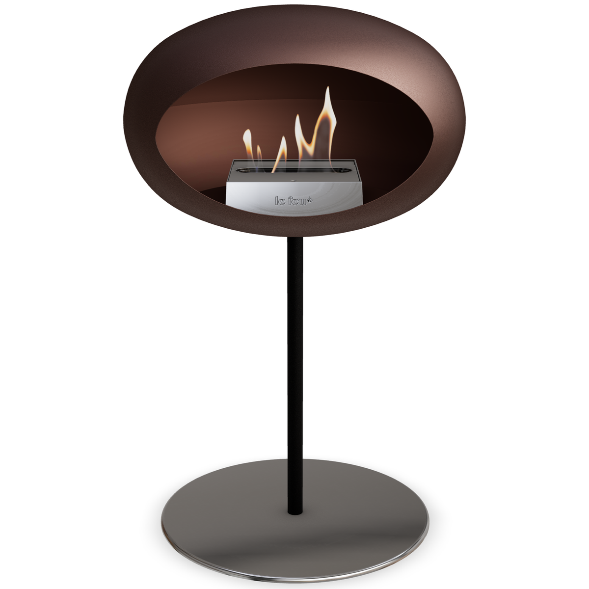 Ground Steel Low Mocca Bio Fireplace