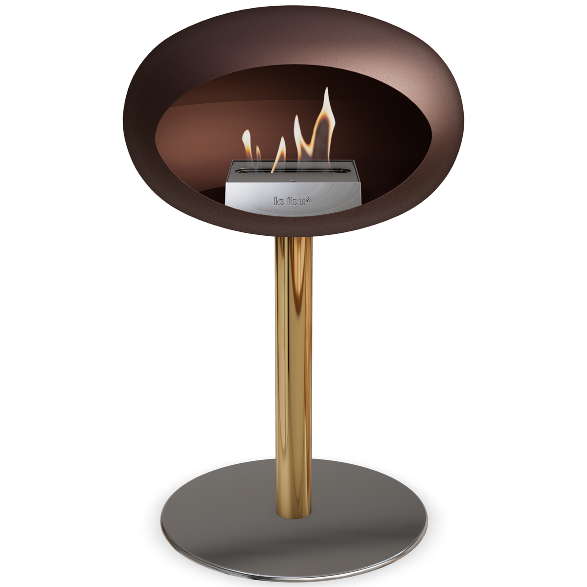 Ground Steel Low Mocca Bio Fireplace