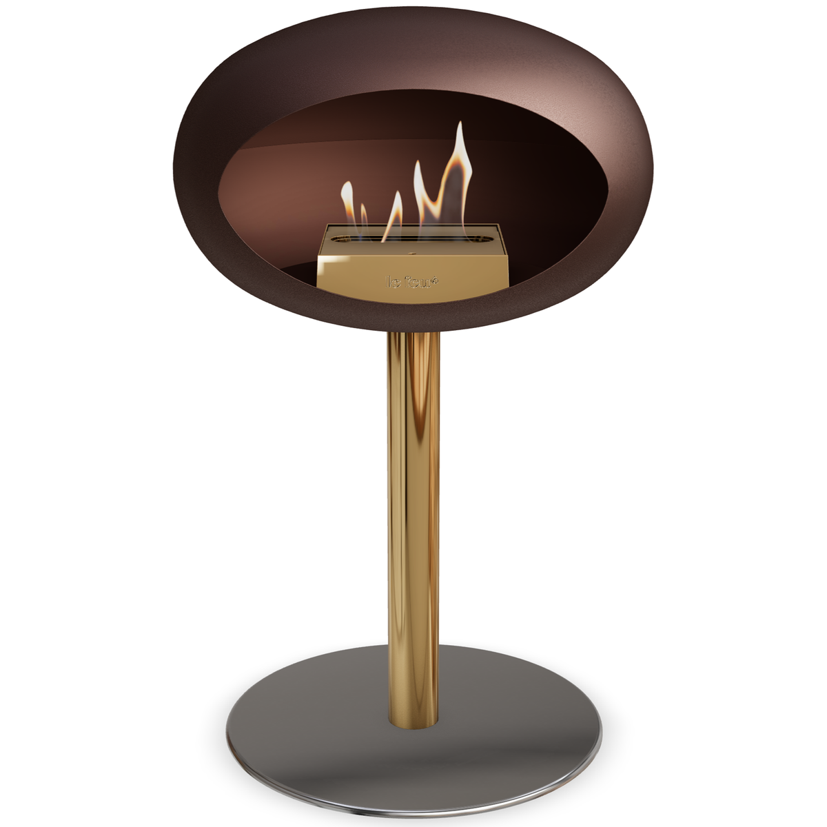 Ground Steel Low Mocca Bio Fireplace