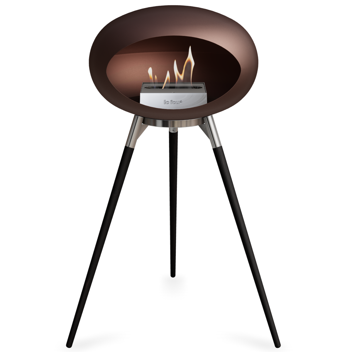 Ground Wood High Mocca Bio Fireplace