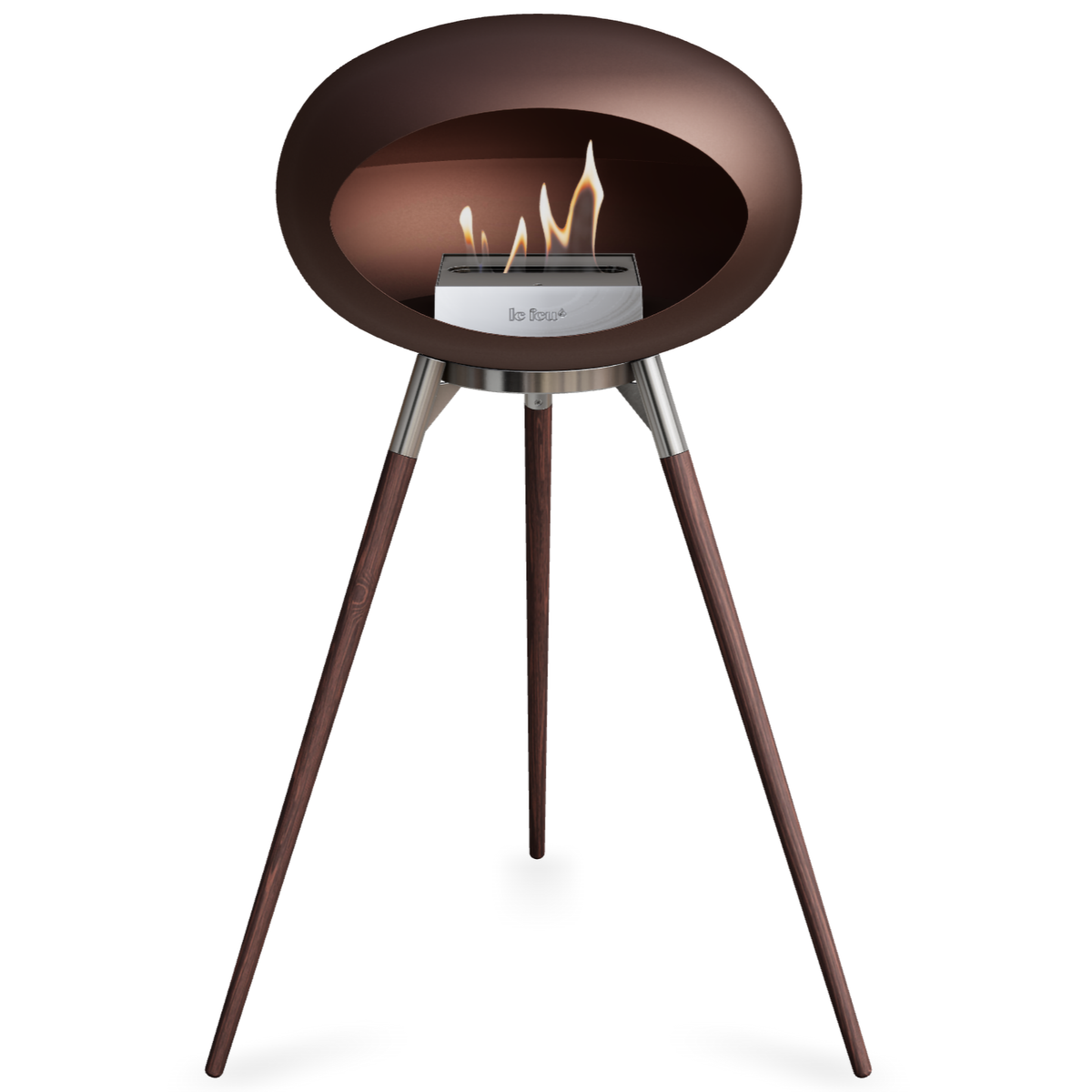 Ground Wood High Mocca Bio Fireplace