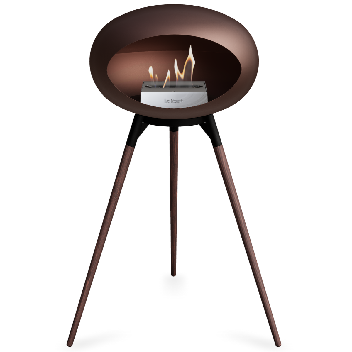 Ground Wood High Mocca Bio Fireplace