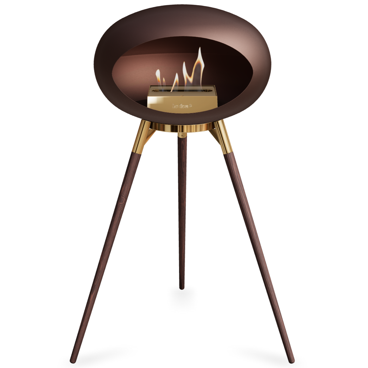 Ground Wood High Mocca Bio Fireplace