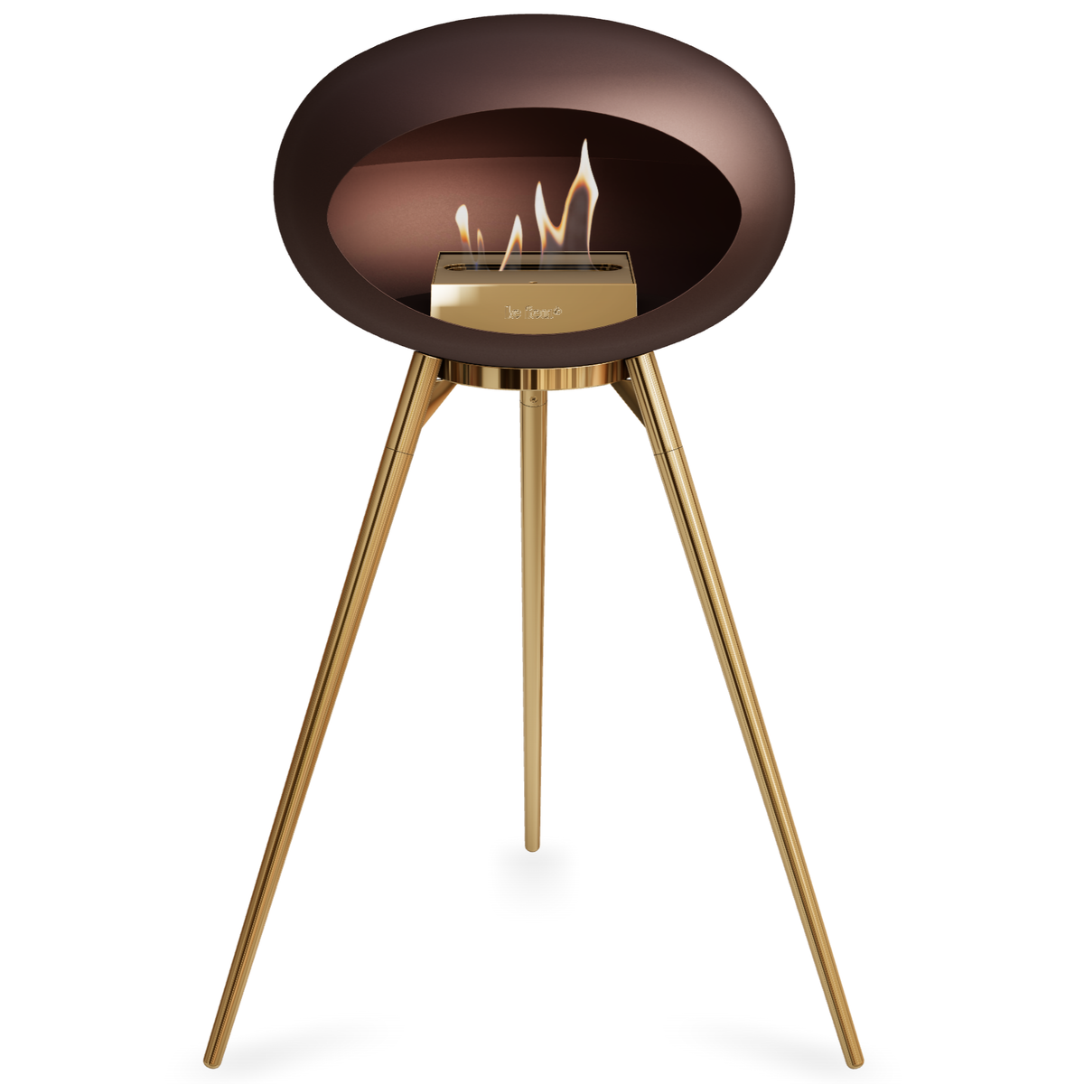 Ground Wood High Mocca Bio Fireplace
