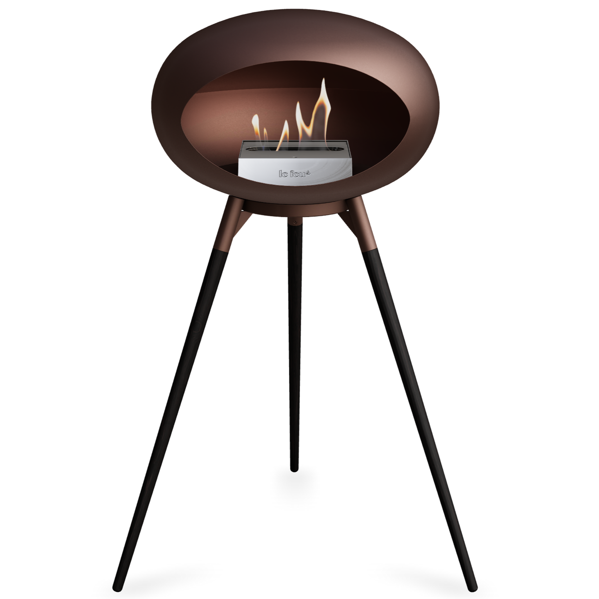 Ground Wood High Mocca Bio Fireplace
