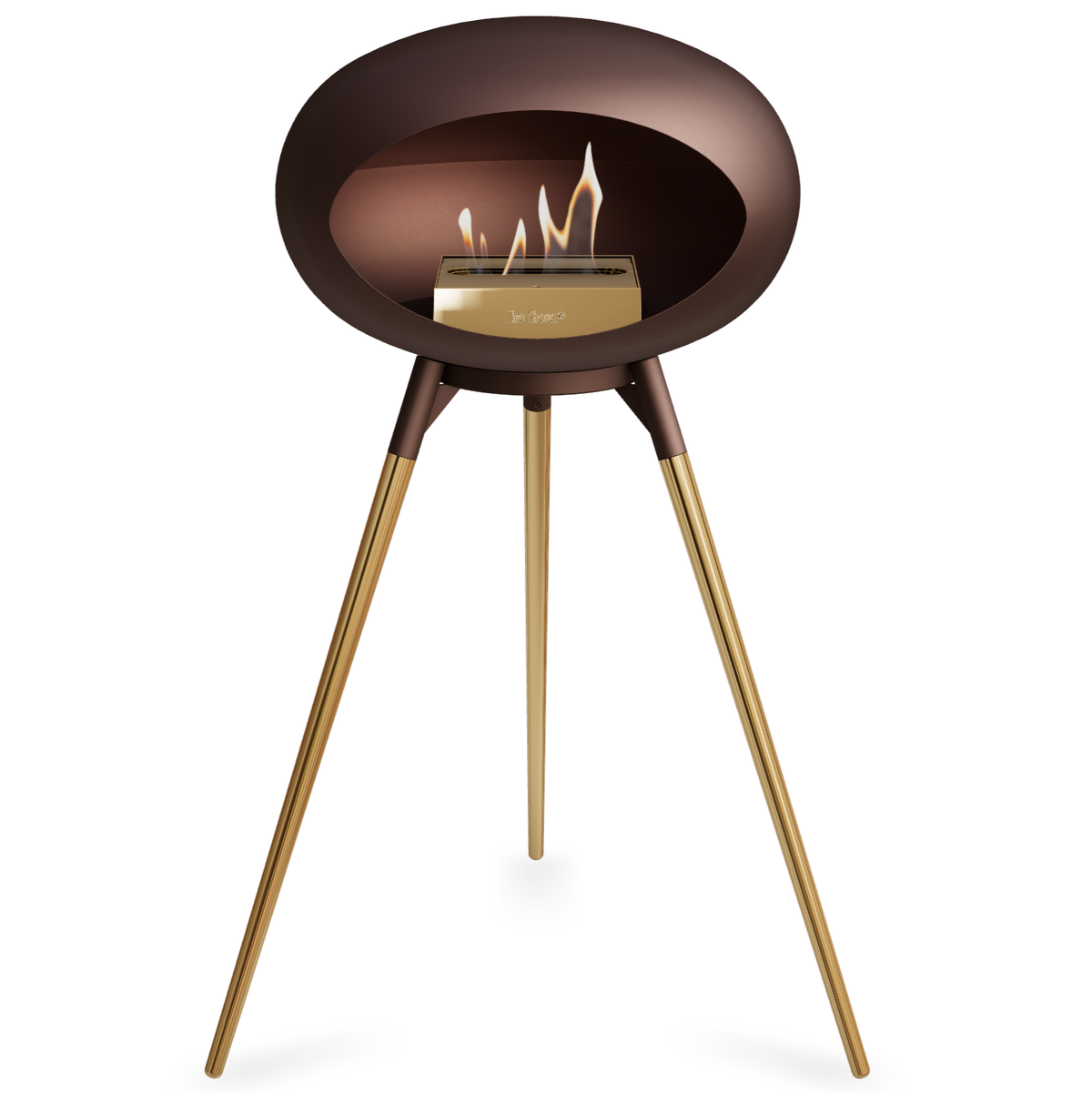 Ground Wood High Mocca Bio Fireplace