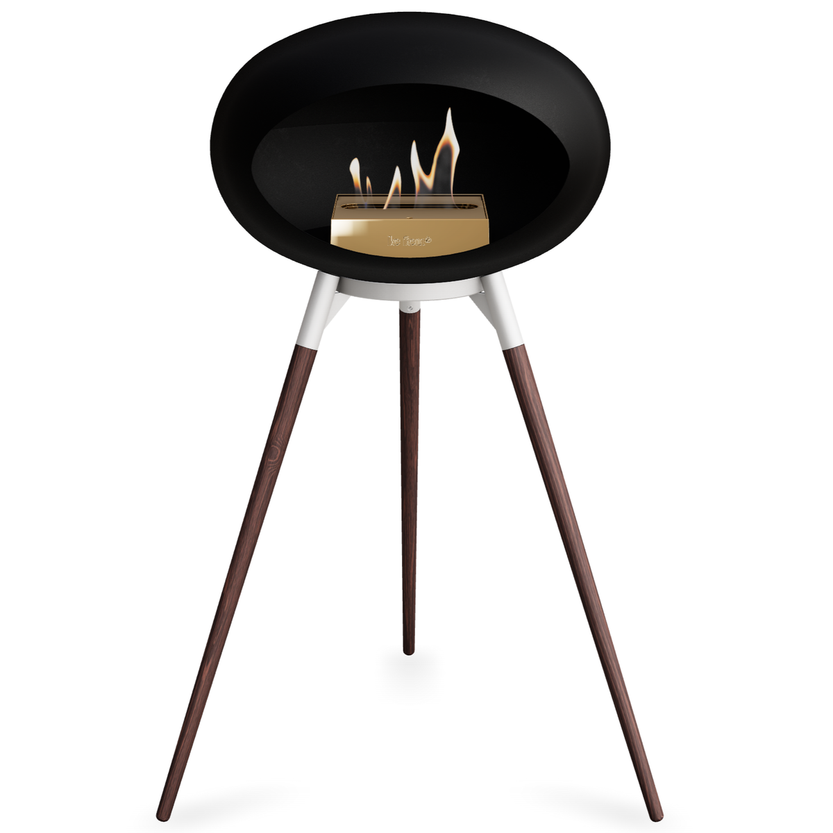 Ground Wood High Black Bio Fireplace