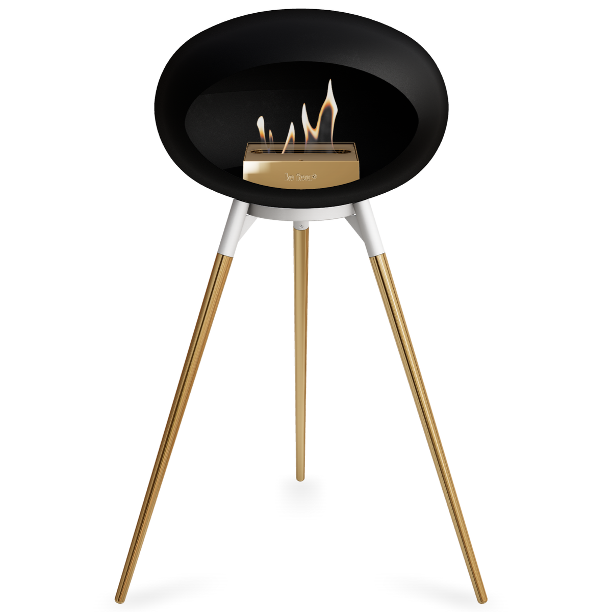 Ground Wood High Black Bio Fireplace