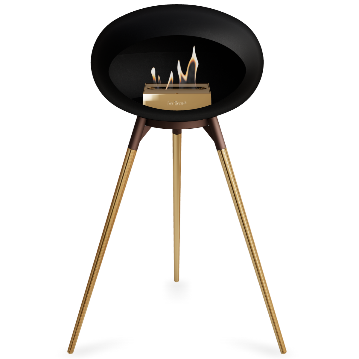 Ground Wood High Black Bio Fireplace