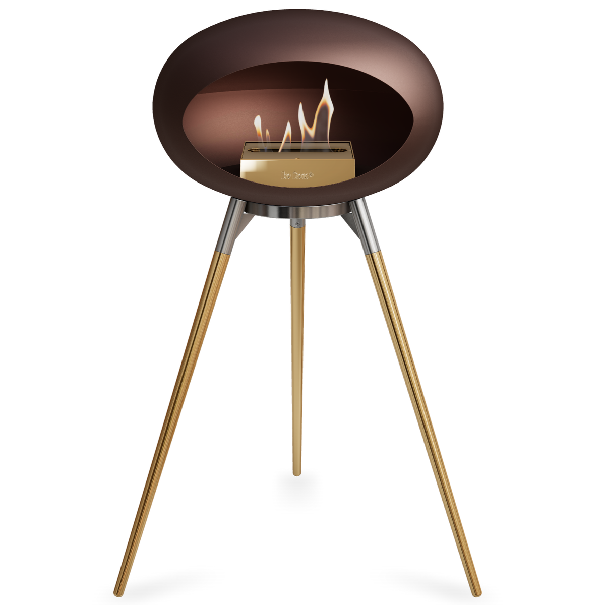 Ground Wood High Mocca Bio Fireplace