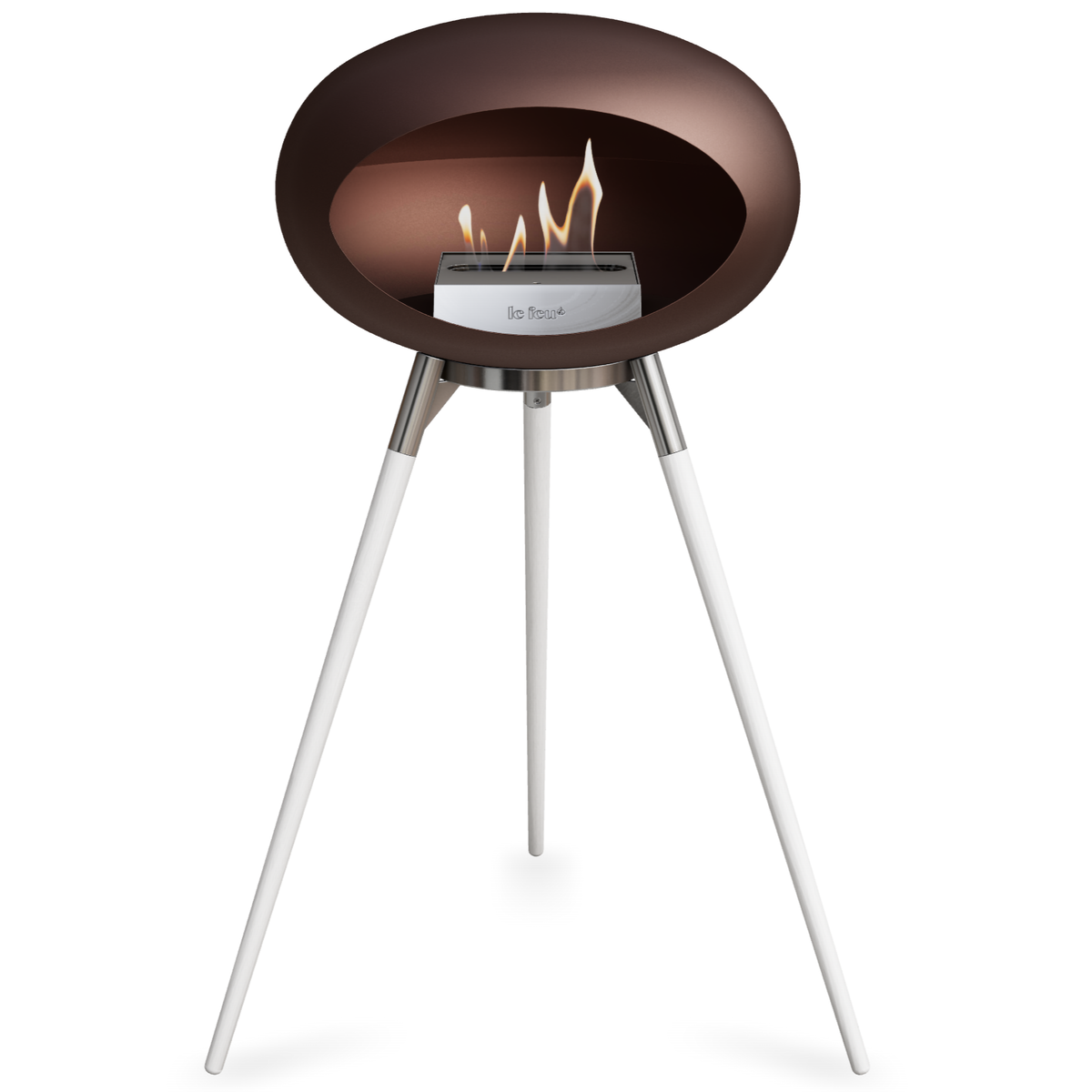 Ground Wood High Mocca Bio Fireplace