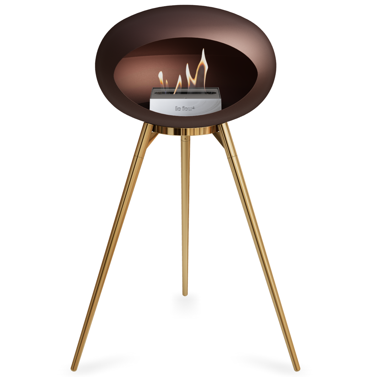 Ground Wood High Mocca Bio Fireplace