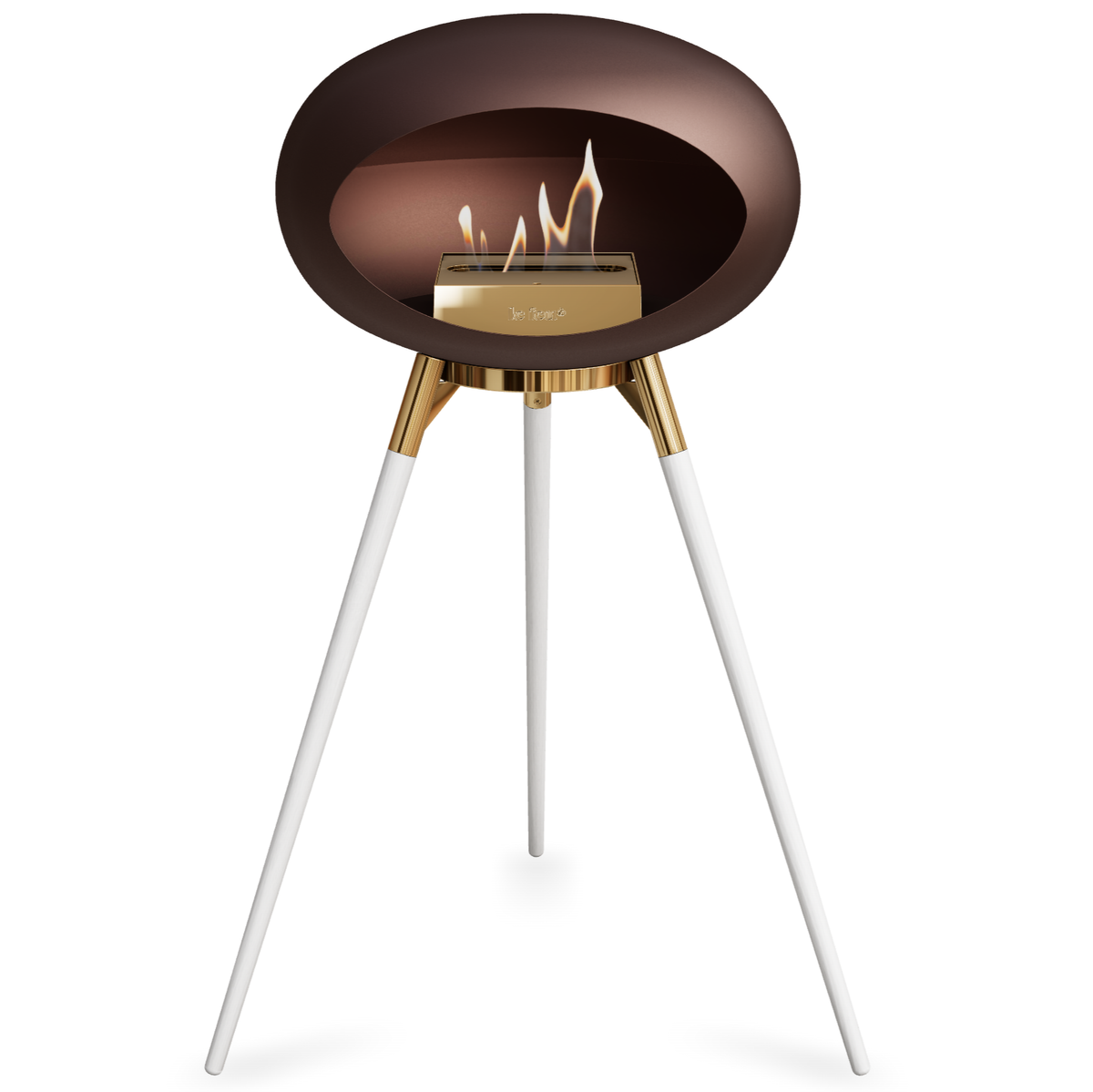 Ground Wood High Mocca Bio Fireplace