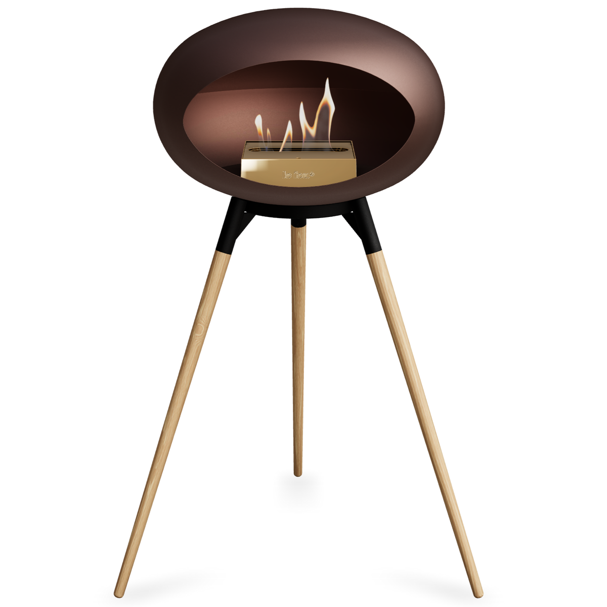 Ground Wood High Mocca Bio Fireplace